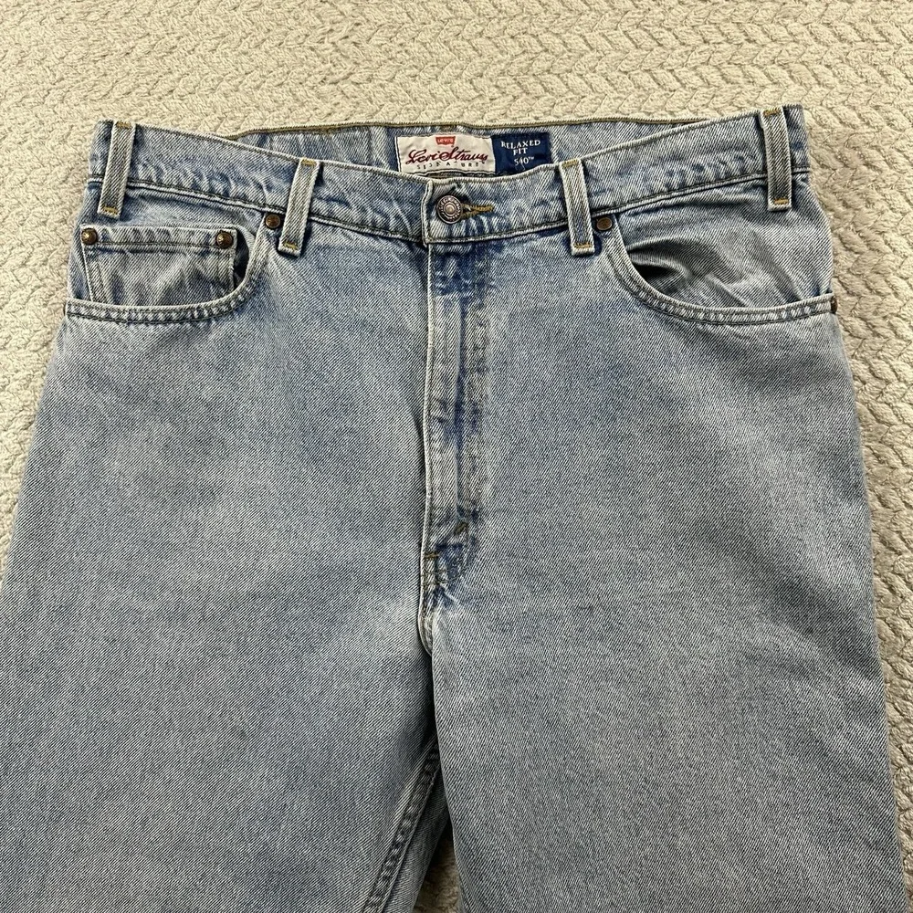 Vintage Levis Orange Tab Mens 36x31 Jeans 540 Light Wash Relaxed Fit 90's Grunge